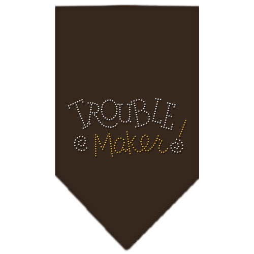 Trouble Maker Rhinestone Bandana Cocoa Large